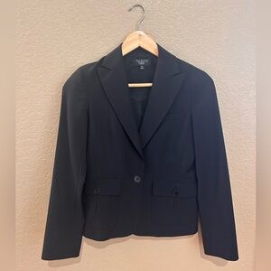 Talbots Black Wool Blend Suit Jacket